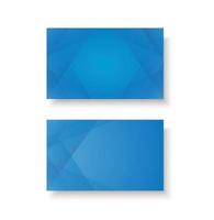 modern blue lines double sided business card template vector