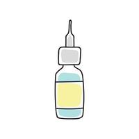 nasal spray in doodle style vector