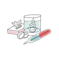 set of cold treatment vector