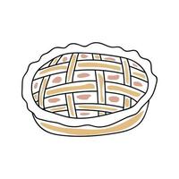 pie in doodle style vector