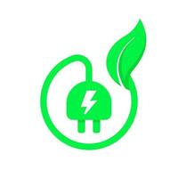 icono de diseño plano de ilustración de concepto de energía verde. eps10 vectoriales vector