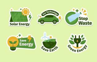 Green technology Stickers vector