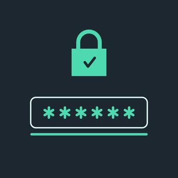 Strong Password Security Vector Icon Cryptography Encryption Illustration
