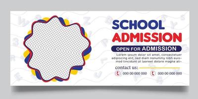 school admission banner for business finance vector