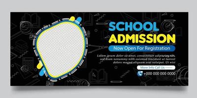 school admission banner for business finance vector