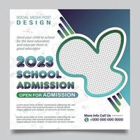 School admission template vector