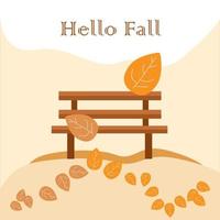 Hi Hello Fall vector