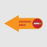 Smoking area symbol template design vector