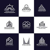 real estate logo template vector