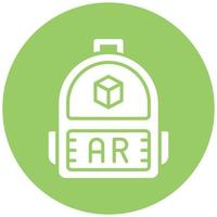 Ar Backpack Icon Style vector