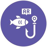 Ar Fishing Icon Style vector