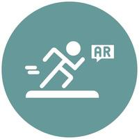 Ar Running Game Icon Style vector