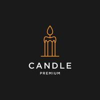 Candle Simple Logo Illustration Template vector