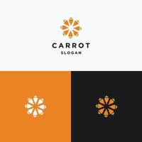 Carrot logo icon flat design template vector