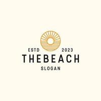 The Beach logo icon flat design template vector