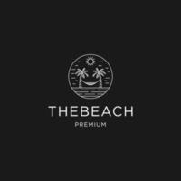 The Beach logo icon design template vector