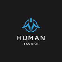 Human logo design template vector