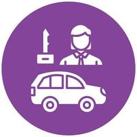 Car Saleswoman Icon Style vector