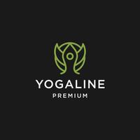 Yoga logo icon flat design template vector