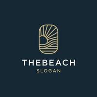 The beach logo icon design template vector illustration