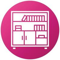 Library Shelves Icon Style vector