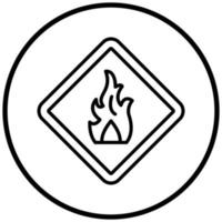 Flammable Icon Style vector