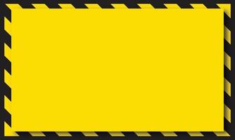 línea de advertencia negra y amarilla con fondo rectangular rayado, rayas amarillas y negras en la diagonal, una advertencia para tener cuidado con el borde de la señal de la plantilla vectorial de peligro potencial vector