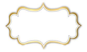 Gold frame. Beautiful simple golden design. Vintage style decorative border, isolated on white background. vector