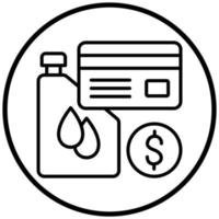 estilo de icono de compra de petróleo vector