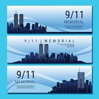 September 11 Memorial Day Banners vector