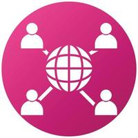 Global Network Icon Style vector