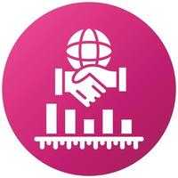 Economic Diplomacy Icon Style vector