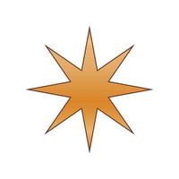 Gold Gradient Rich Luxury Style Christmas New Year Star Ray Decoration Minimalist Icon vector