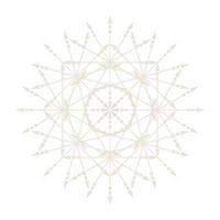 Mandala Round Circle Lace Symbol Icon. Abstract Oriental Mandala Template. Yoga Style Arabesque Pattern Elegant Element Icon vector