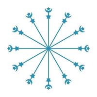 Mandala Round Circle Lace Symbol Icon. Abstract Oriental Mandala Template. Yoga Style Arabesque Pattern Elegant Element Icon vector