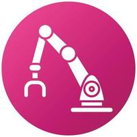 Robotic Arm Icon Style vector