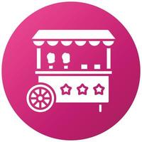 Cotton Candy Stall Icon Style vector