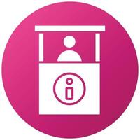 Information Kiosk Icon Style vector