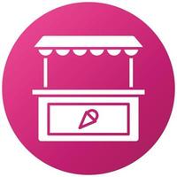 Ice Cream Stall Icon Style vector