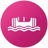 Log Flume Icon Style vector