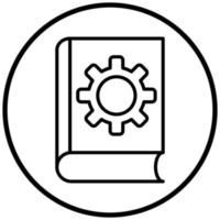 Book Settings Icon Style vector