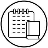 estilo de icono de calendario de biblioteca vector