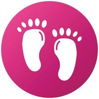 Footsteps Icon Style vector