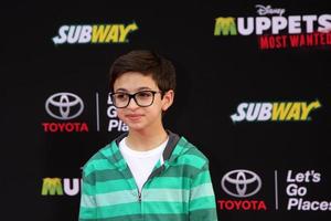 LOS ANGELES, MAR 11 -  J J  Totah at the Muppets Most Wanted, Los Angeles Premiere at the El Capitan Theater on March 11, 2014 in Los Angeles, CA photo