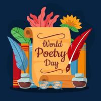 Poetry Day Concept vector