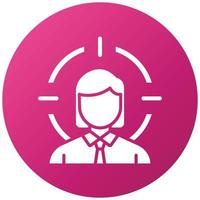 Head Hunter Female Icon Style vector