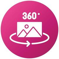 360 Image Icon Style vector