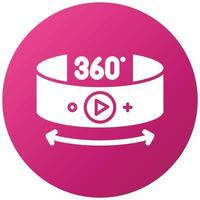 360 Degree Video Icon Style vector