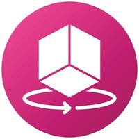 3D Object Icon Style vector