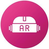 Ar Helmet Icon Style vector